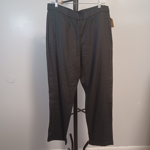 J. Jill Pants - J. Jill Black Linen Blend Pants Large Size Large